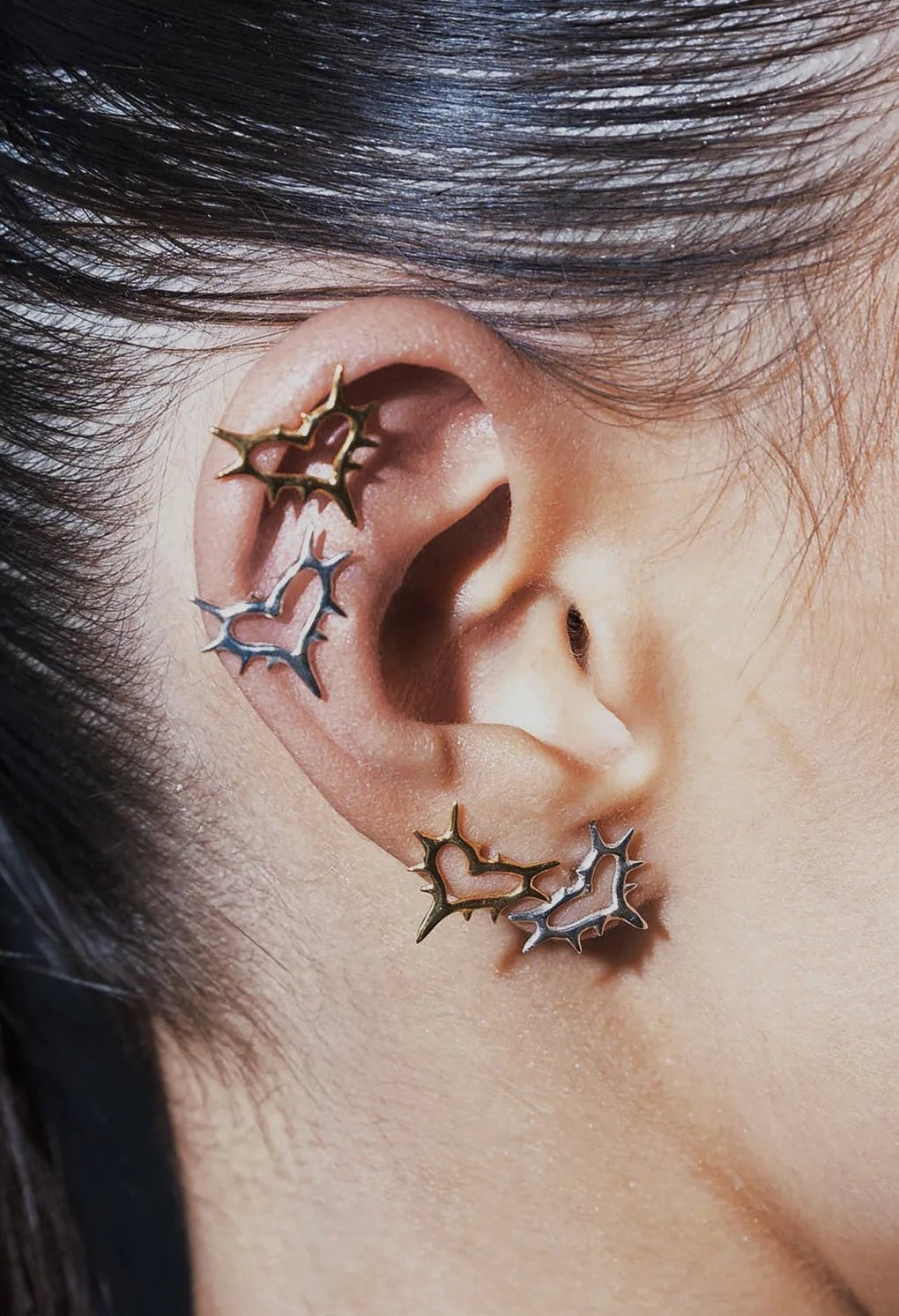 CUORE SPIKED EARRINGS (SMALL)