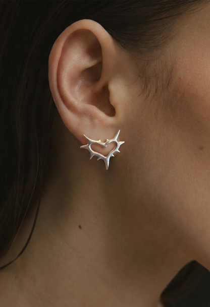 CUORE SPIKED EARRINGS (MEDIUM)