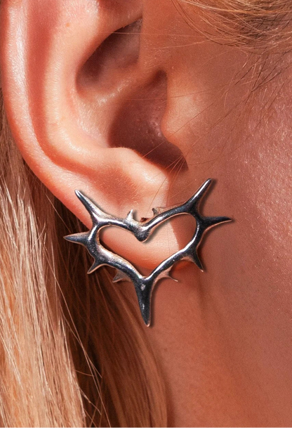 CUORE SPIKED EARRINGS (LARGE)