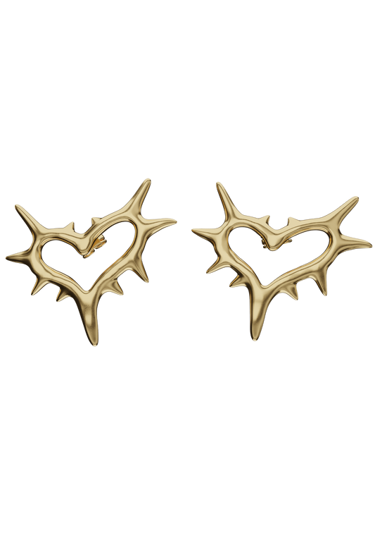 CUORE SPIKED EARRINGS (LARGE)