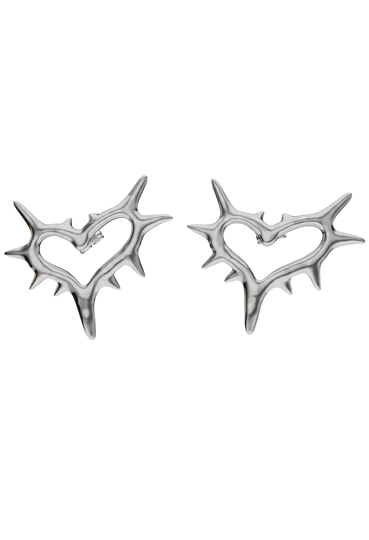 CUORE SPIKED EARRINGS (LARGE)